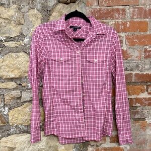 Banana Republic - Pink Plaid Button-Up Shirt